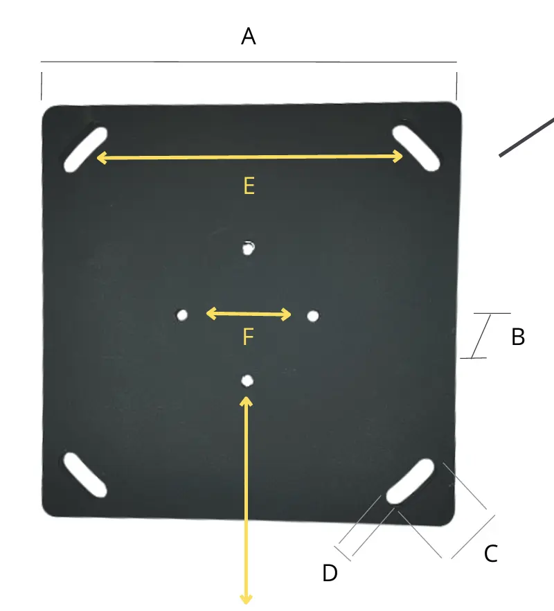 Eclairage - Platine de renforcement pour Borne Solaire Apollo