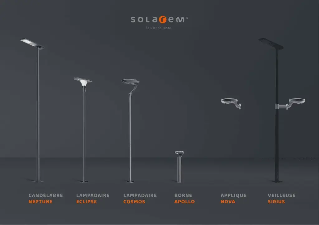 Ensemble Candélabre Solaire