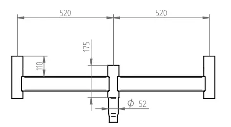 [SLR-A0007] Eclairage - Adaptateur double cross Top 76 